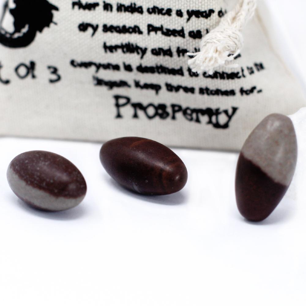 4x One Inch Lingam - 3 Stones ( 4 Pouches)
