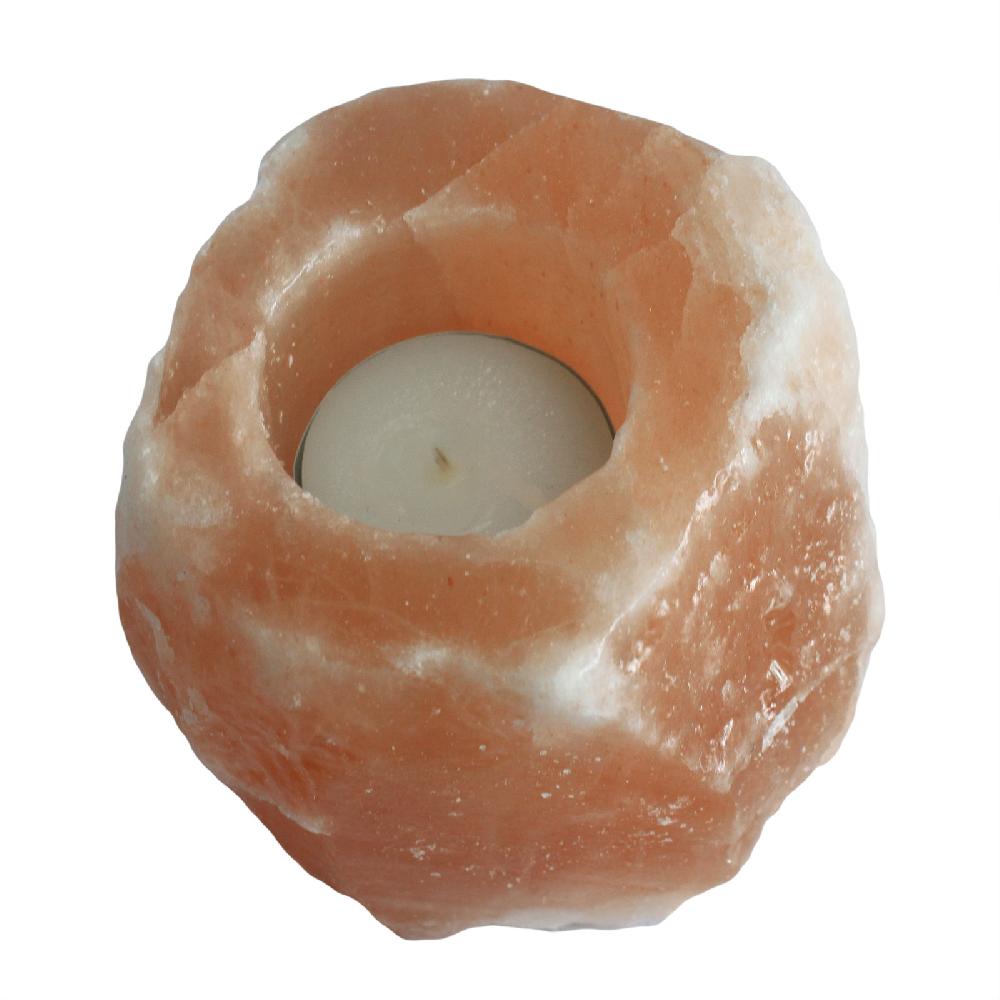 4x Quality Natural Salt Candle Holder