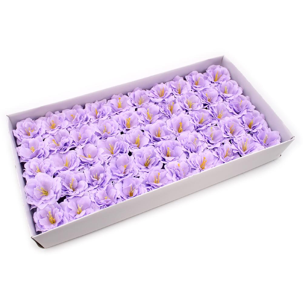 50x Craft Soap Flower - Small Peony - Purple