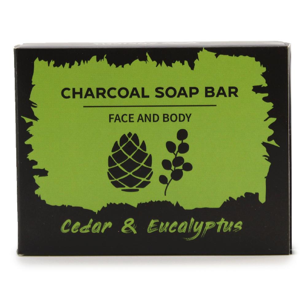5x Charcoal Soap 85g - Eucalyptus & Cedarwood