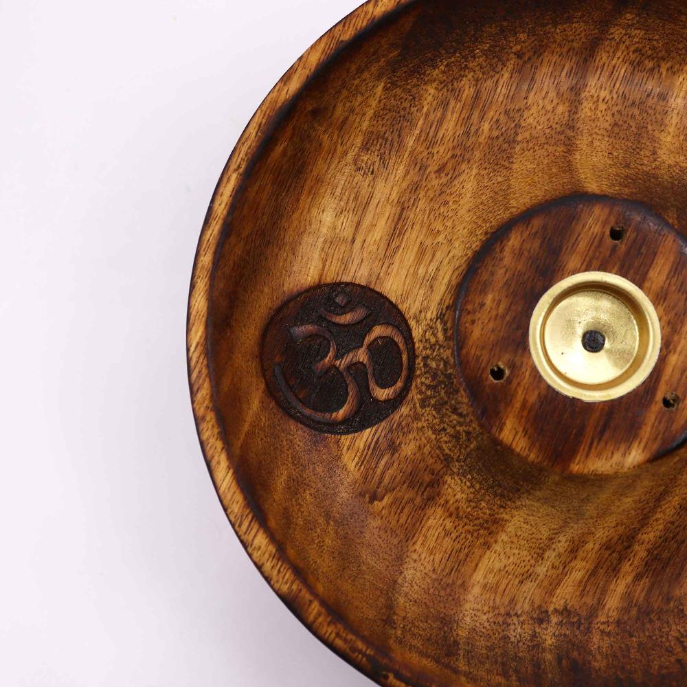 5x Incense Stick & Cone Burner Disc - Om