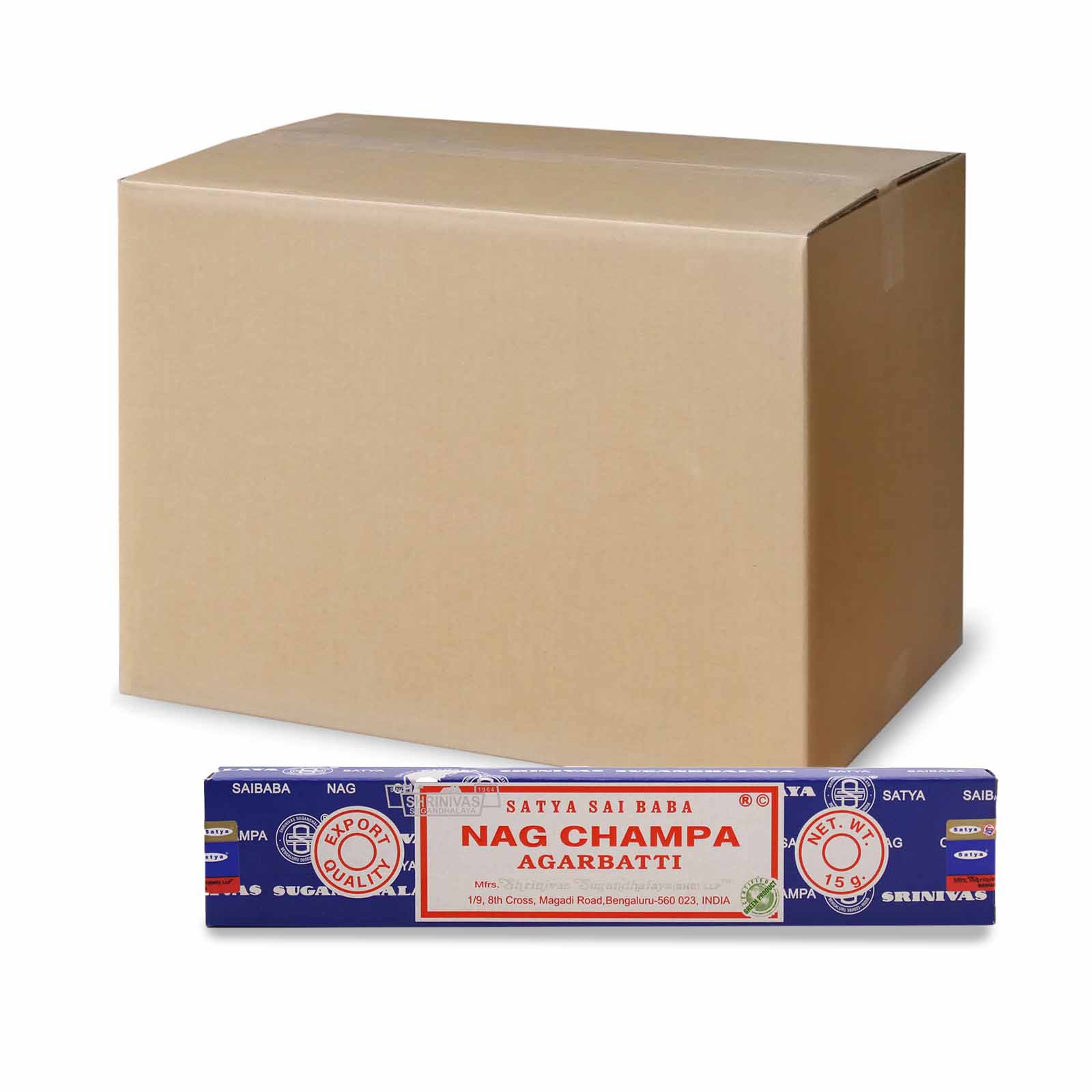 600x Nag Champa 15g (Full Carton - 50 boxes of 12)