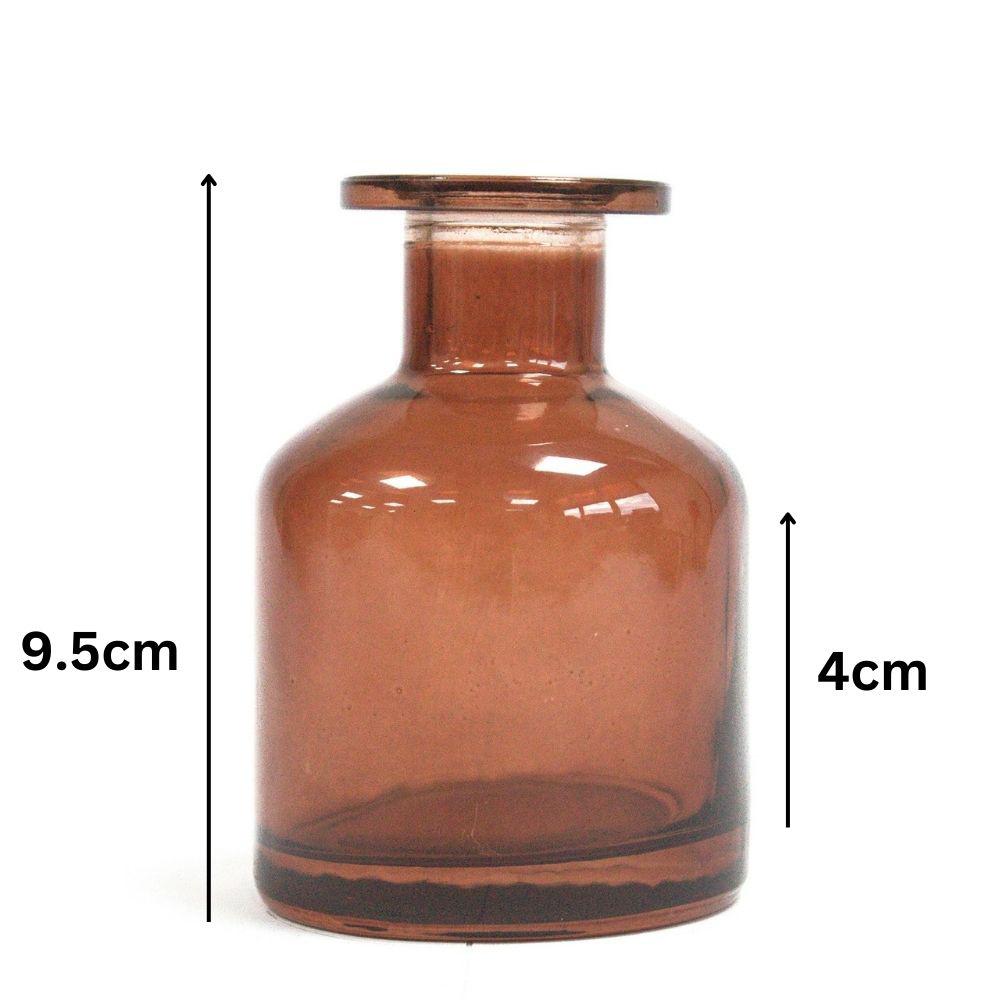 6x 140 Ml Round Alchemist Reed Diffuser Bottle - Brown