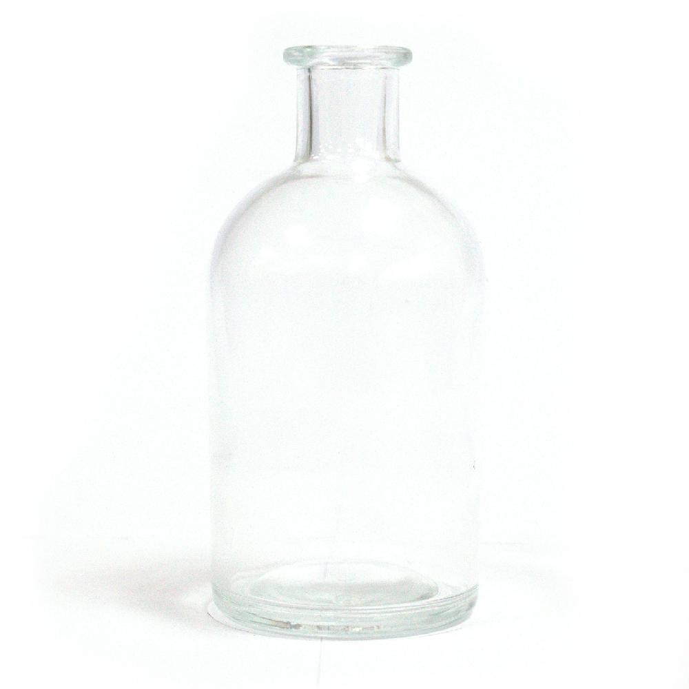 6x 250 Ml Round Antique Reed Diffuser Bottle - Clear