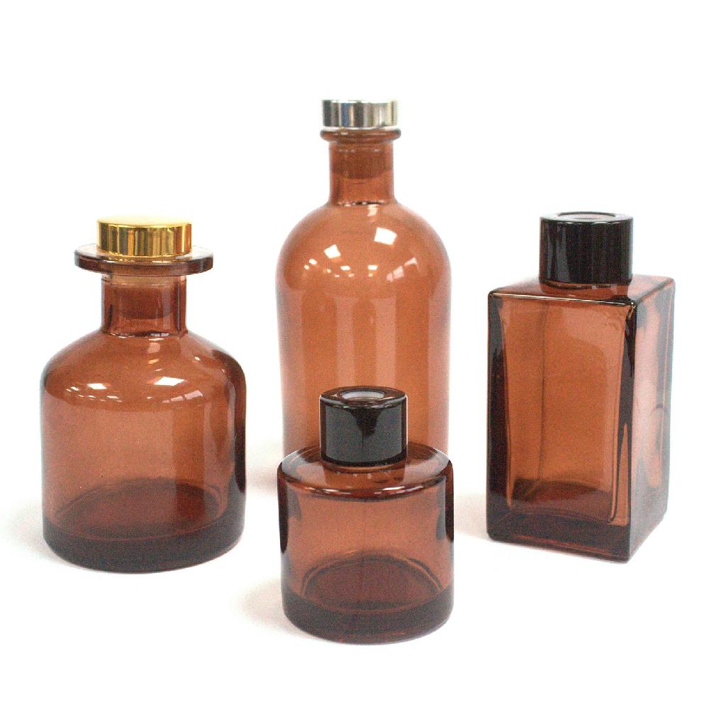 6x 50 Ml Round Reed Diffuser Bottlle - Amber