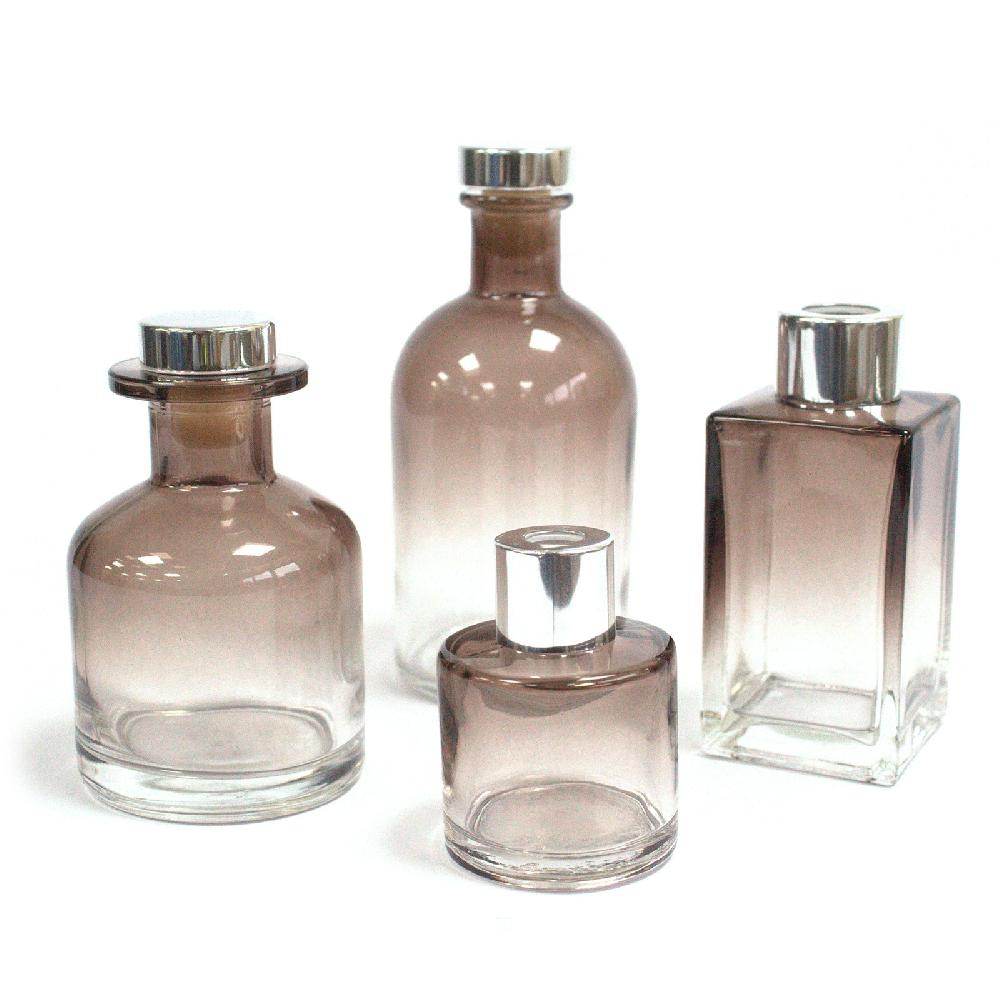 6x 50 Ml Round Reed Diffuser Bottlle - Charcoal