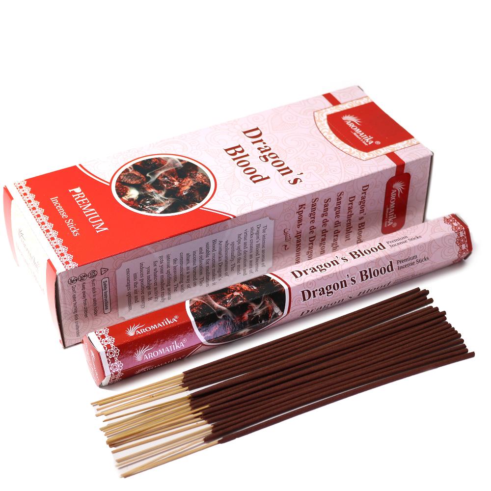 6x Aromatika Charcoal Free Hex Incense - Dragons Blood