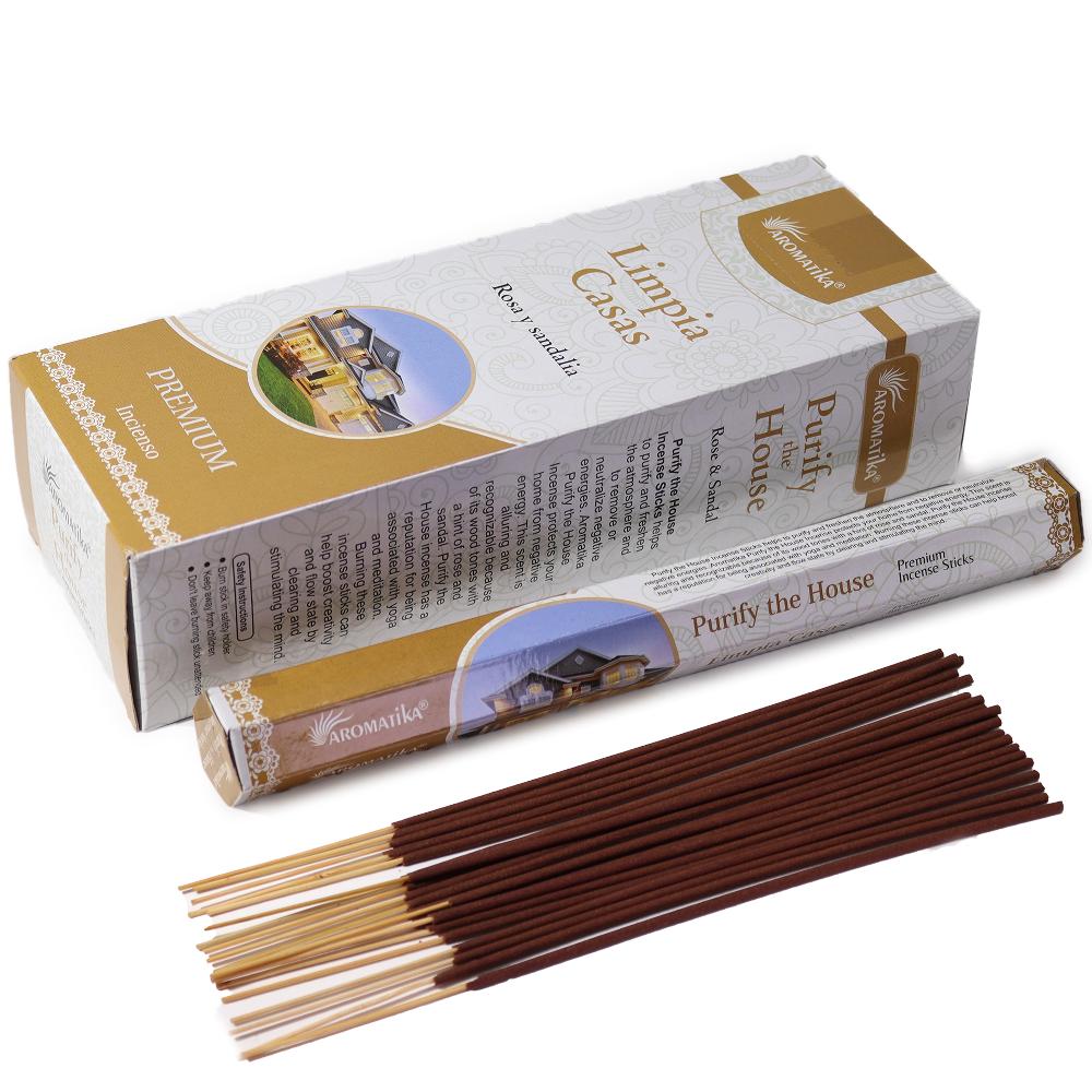 6x Aromatika Charcoal Free Hex Incense - Purify the House