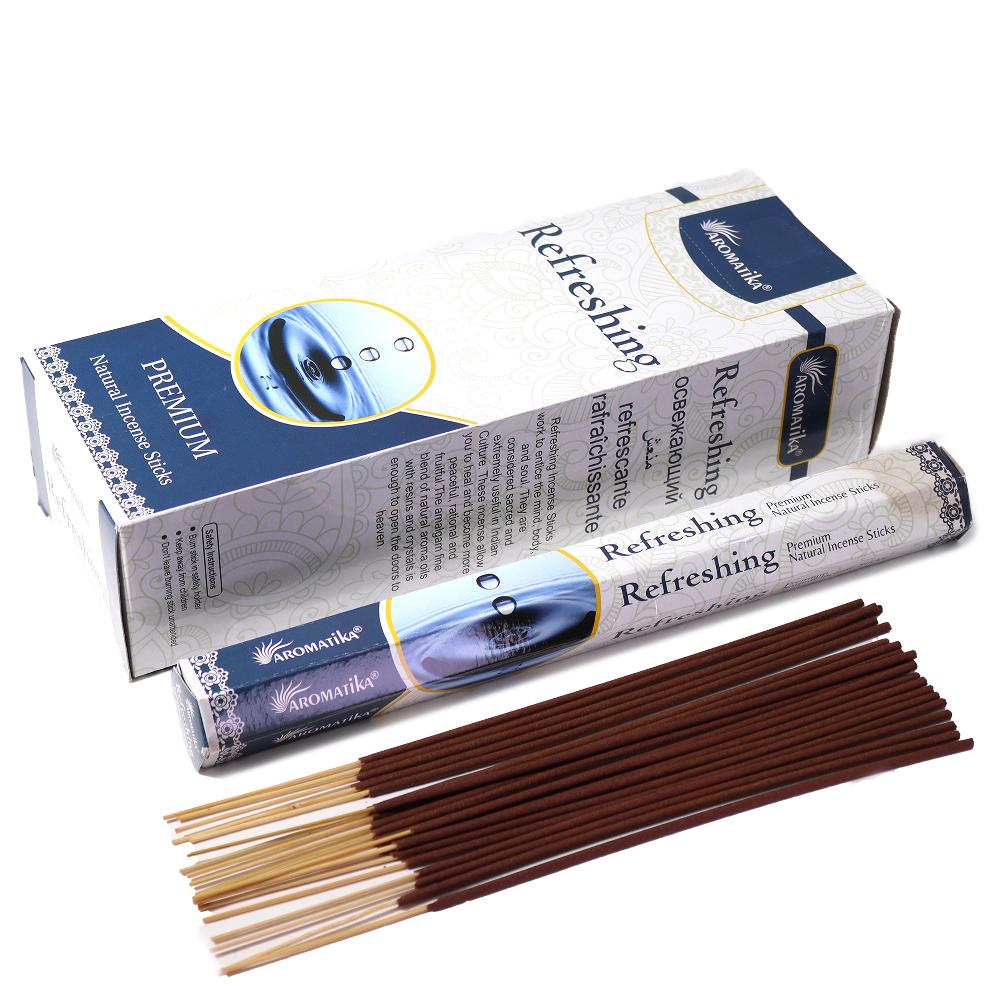 6x Aromatika Charcoal Free Hex Incense - Refreshing