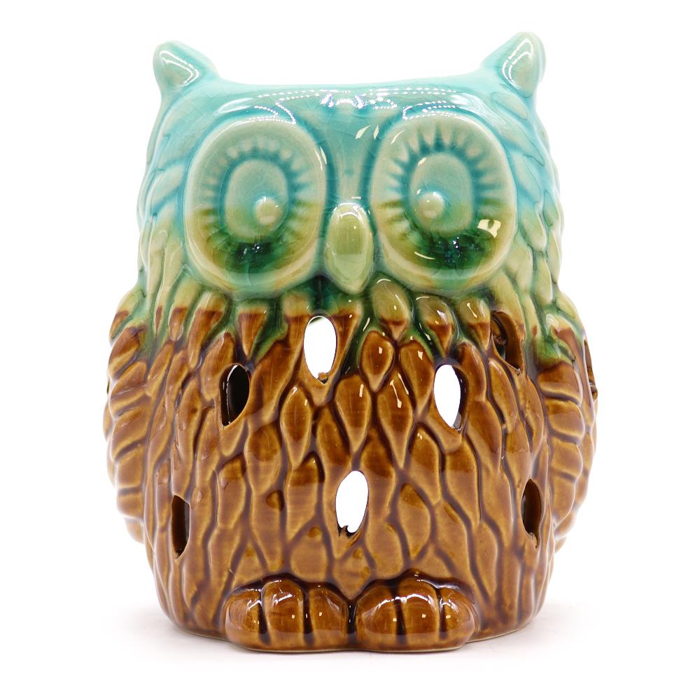 6x Classic Rustic Oil Burner - Owl (assorted)