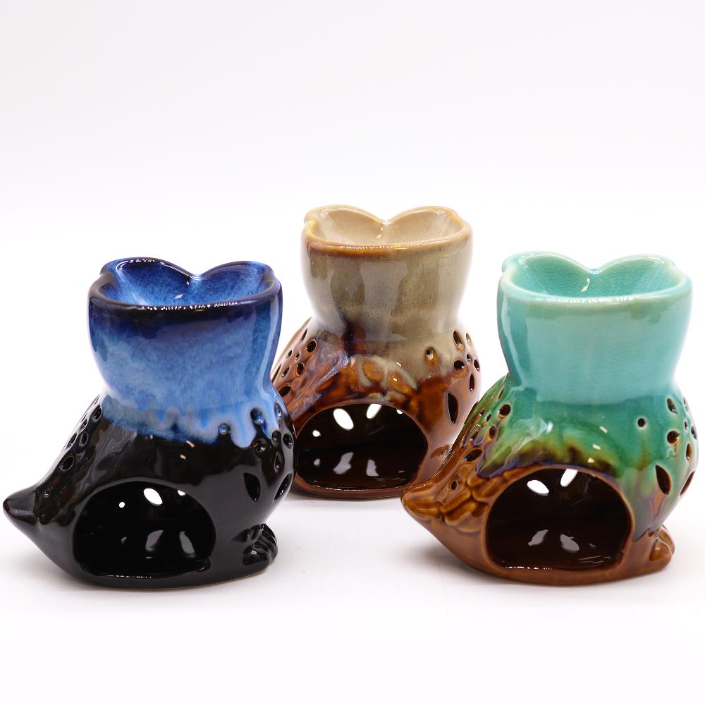 6x Classic Rustic Oil Burner - Owl Side-on (assorted)