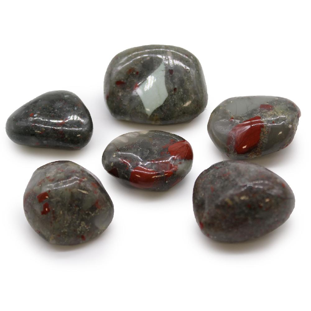 6x Large African Tumble Stone - Bloodstone - Sephtonite