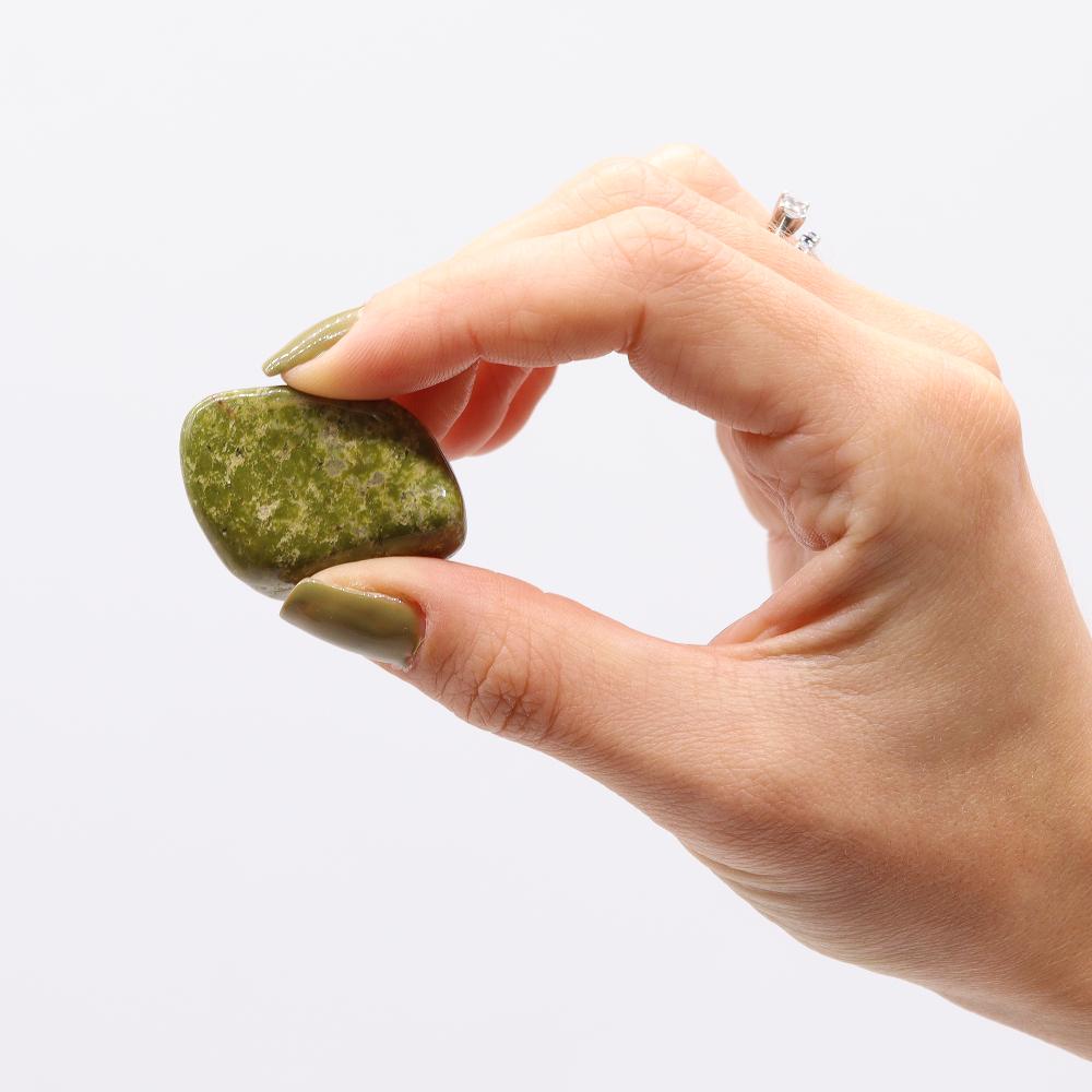 6x Large African Tumble Stone - Epidote