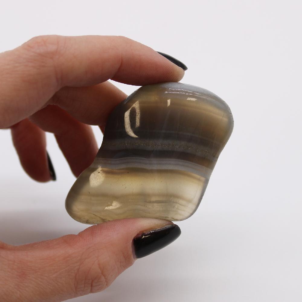 6x Large African Tumble Stone - Grey Agate - Botswana
