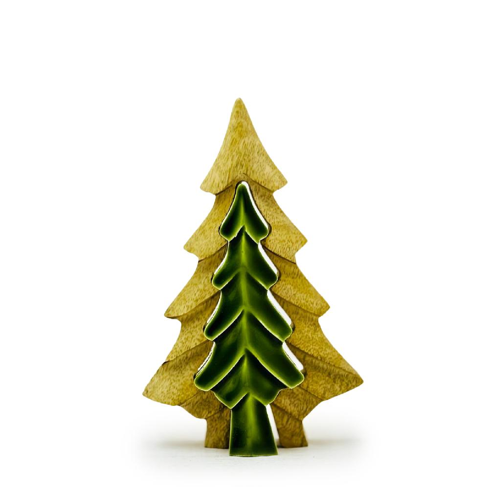 6x Lost in the Forrest - Small Tree in a Tree Wooden Decoration
