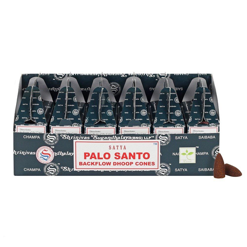 6x Satya Backflow Dhoop Cones - Palo Santo (24pcs)
