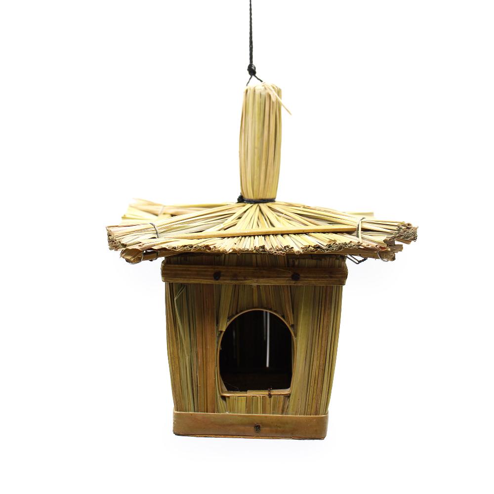 6x Small Square Seagrass Bird Box 18x13cm