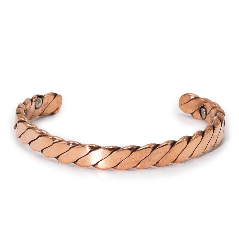6x Solid Copper Manly Bracelets With Magnets (assorted)