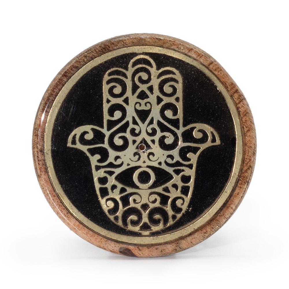 10x Gold & Black on Mango Wood - Hamsa