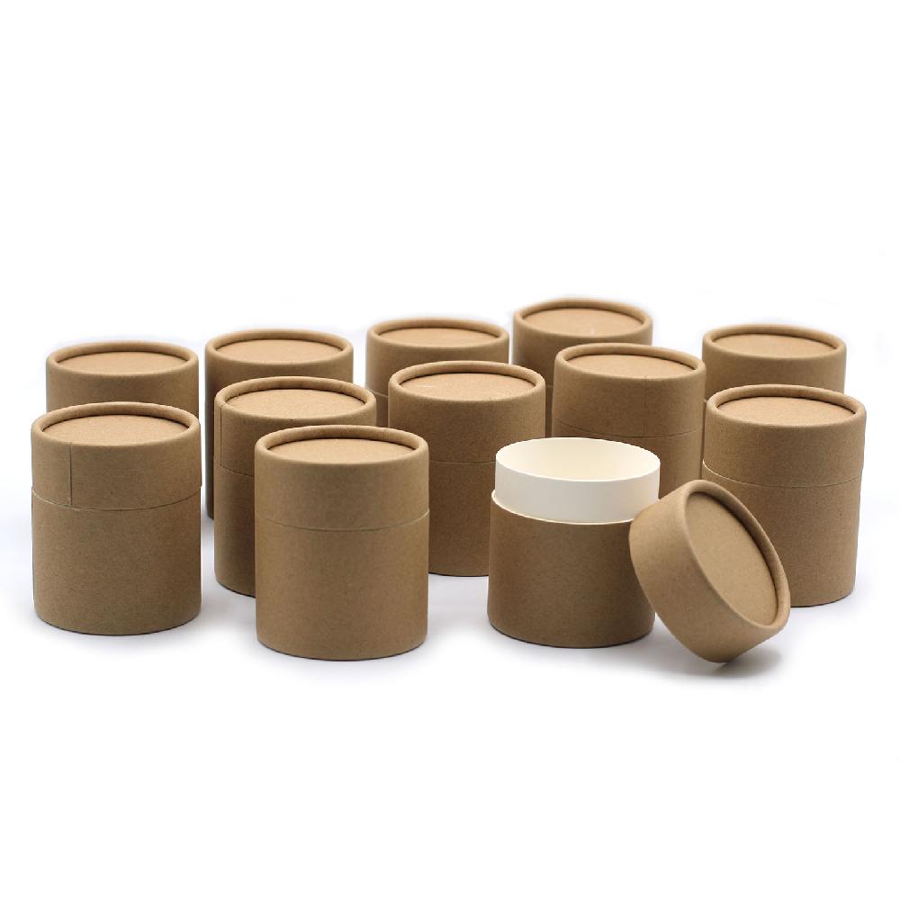 12x Brown Kraft Cardboard Tube