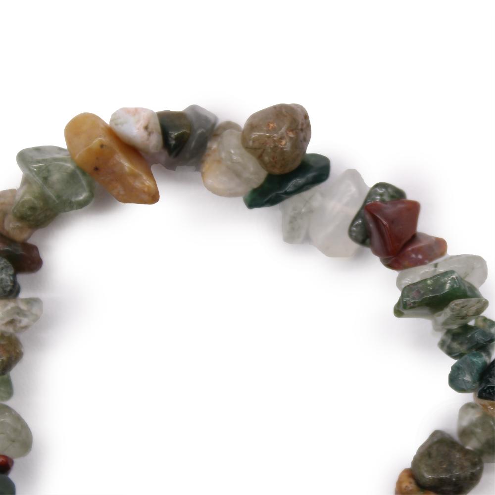 12x Chipstone Bracelet - Moss Agate