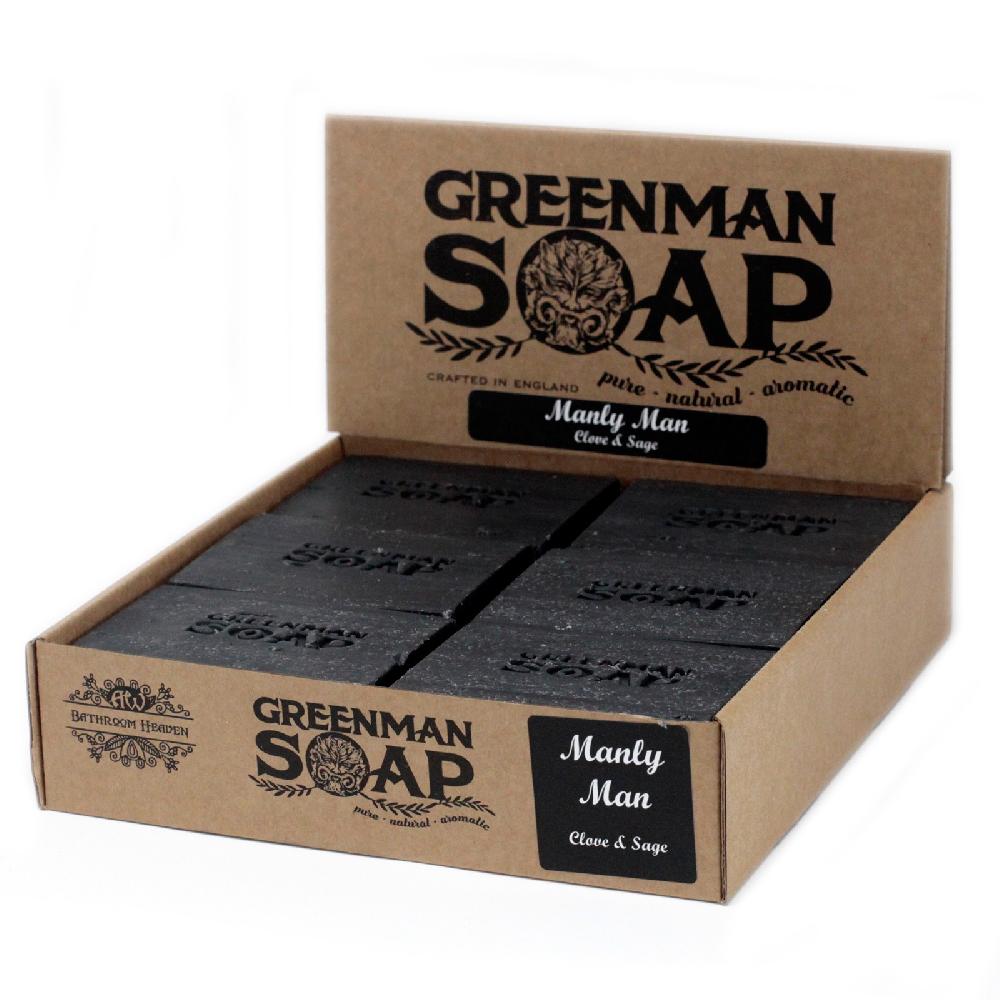 12x Greenman Soap 100g - Manly Man