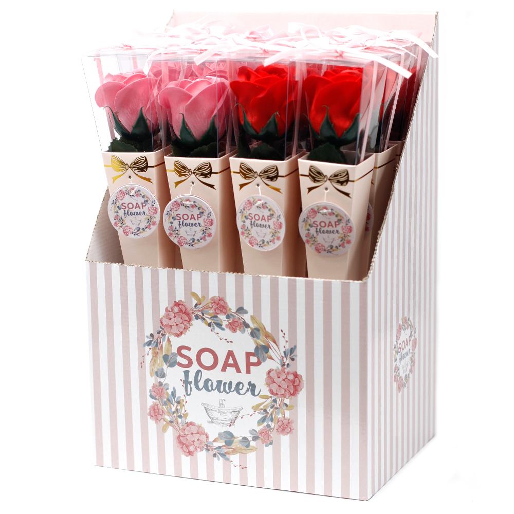 12x Soap Flower - Medium Rose