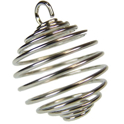 12x Spiral Cage Pendants 20mm