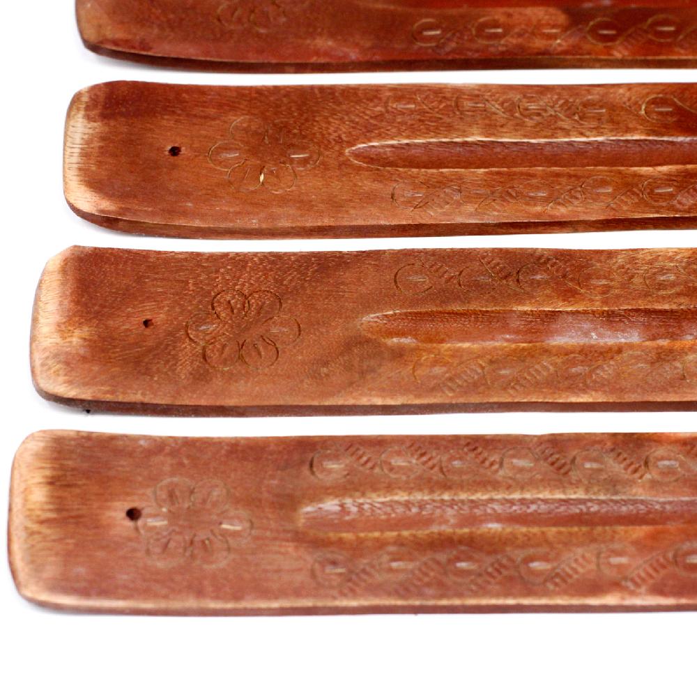 20x Carved Mango Wood Ashcatcher 10"