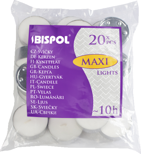 20x Unscented Tealight - 10h