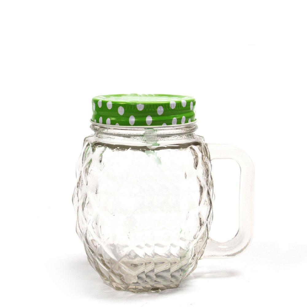 24x Funky Mason Jar - Pineapple - Clear