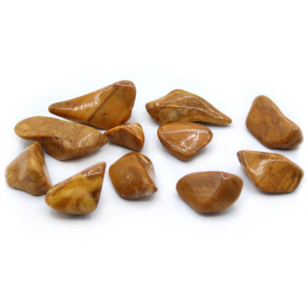 24x L Tumble Stone - Jasper - Yellow