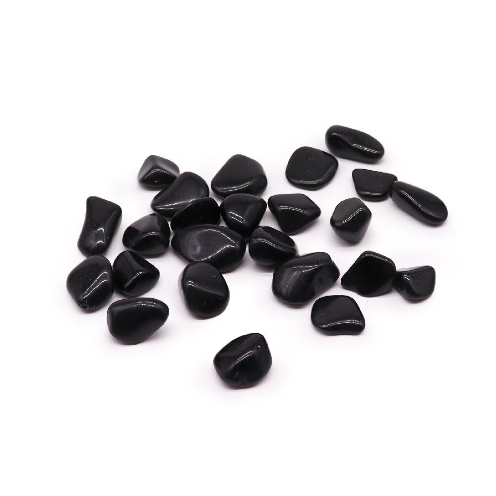 24x L Tumble Stone - Obsidian Black