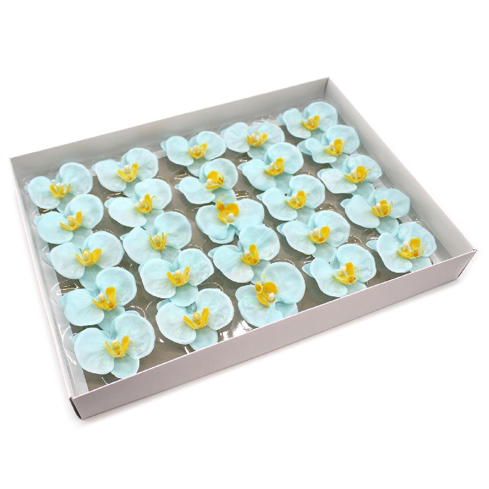 25x Craft Soap Flower - Orchid - Blue