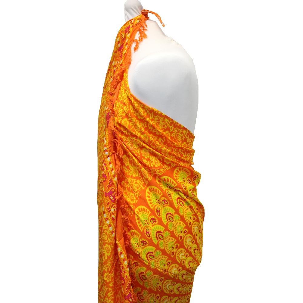 2x Lime Orange Mandala Sarongs