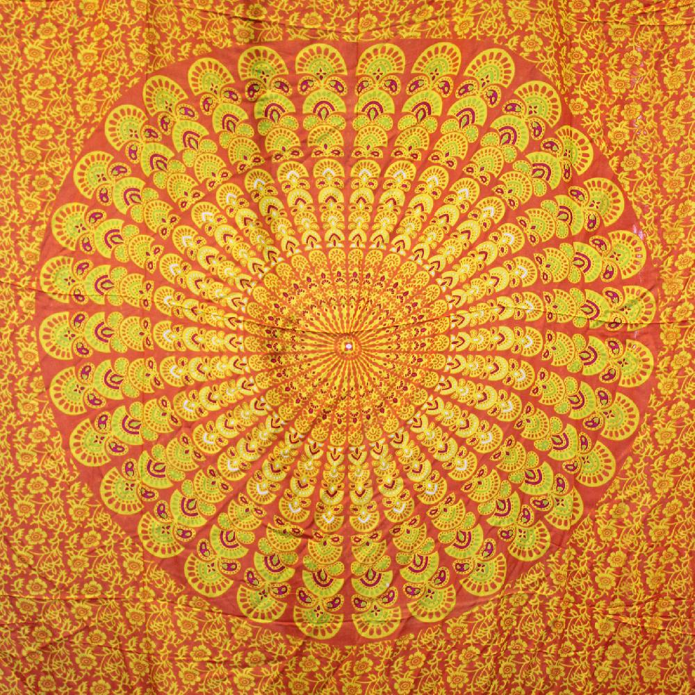 2x Lime Orange Mandala Sarongs