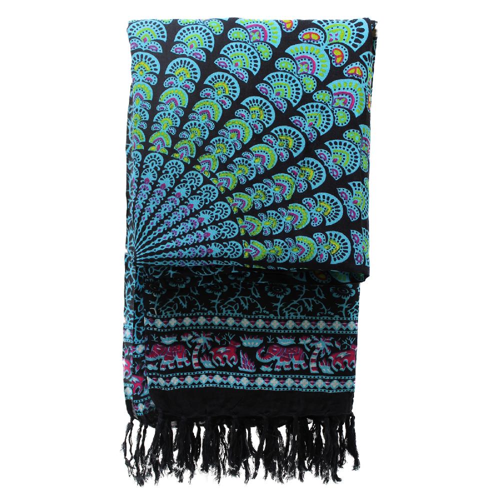 2x Peacock Classic Mandala Sarongs
