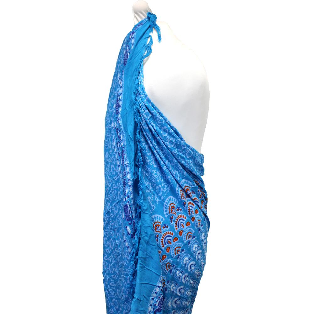 2x Teal Orange Mandala Sarongs