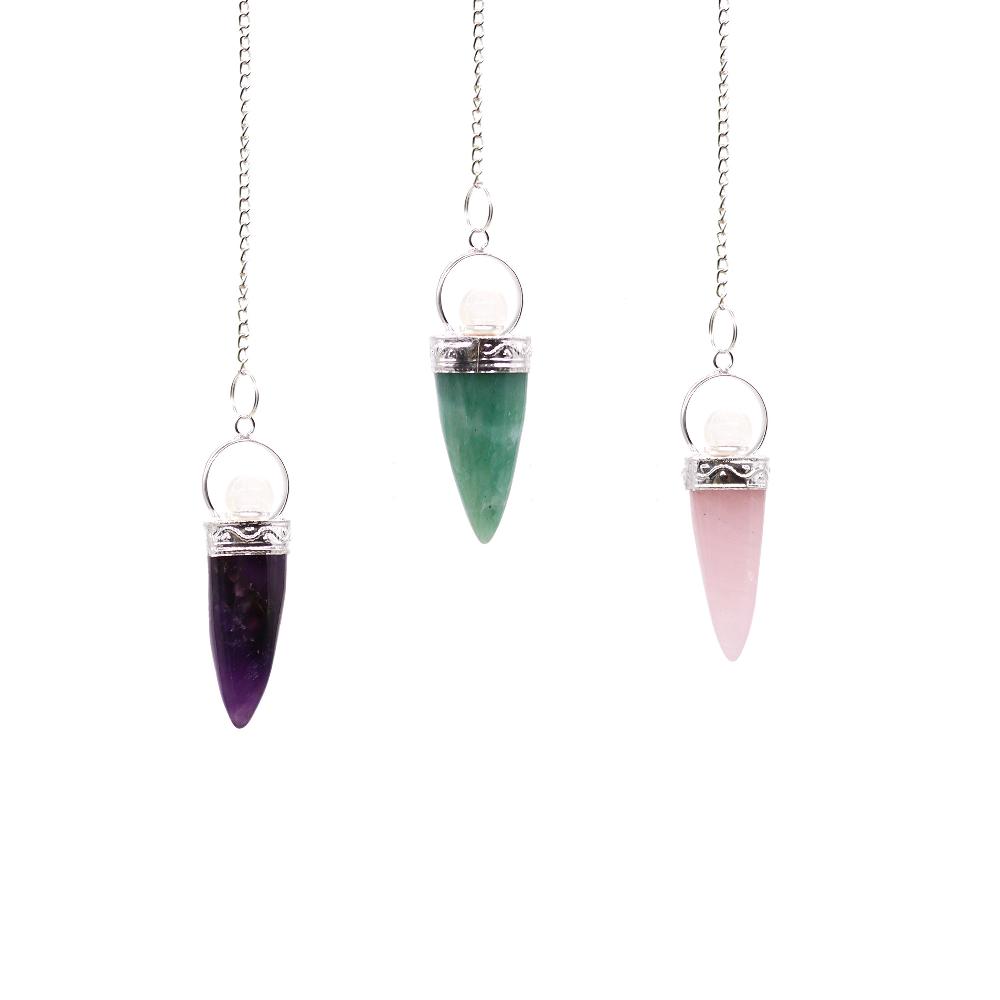 3x Cone & Silver Ring Pendulum - Asst