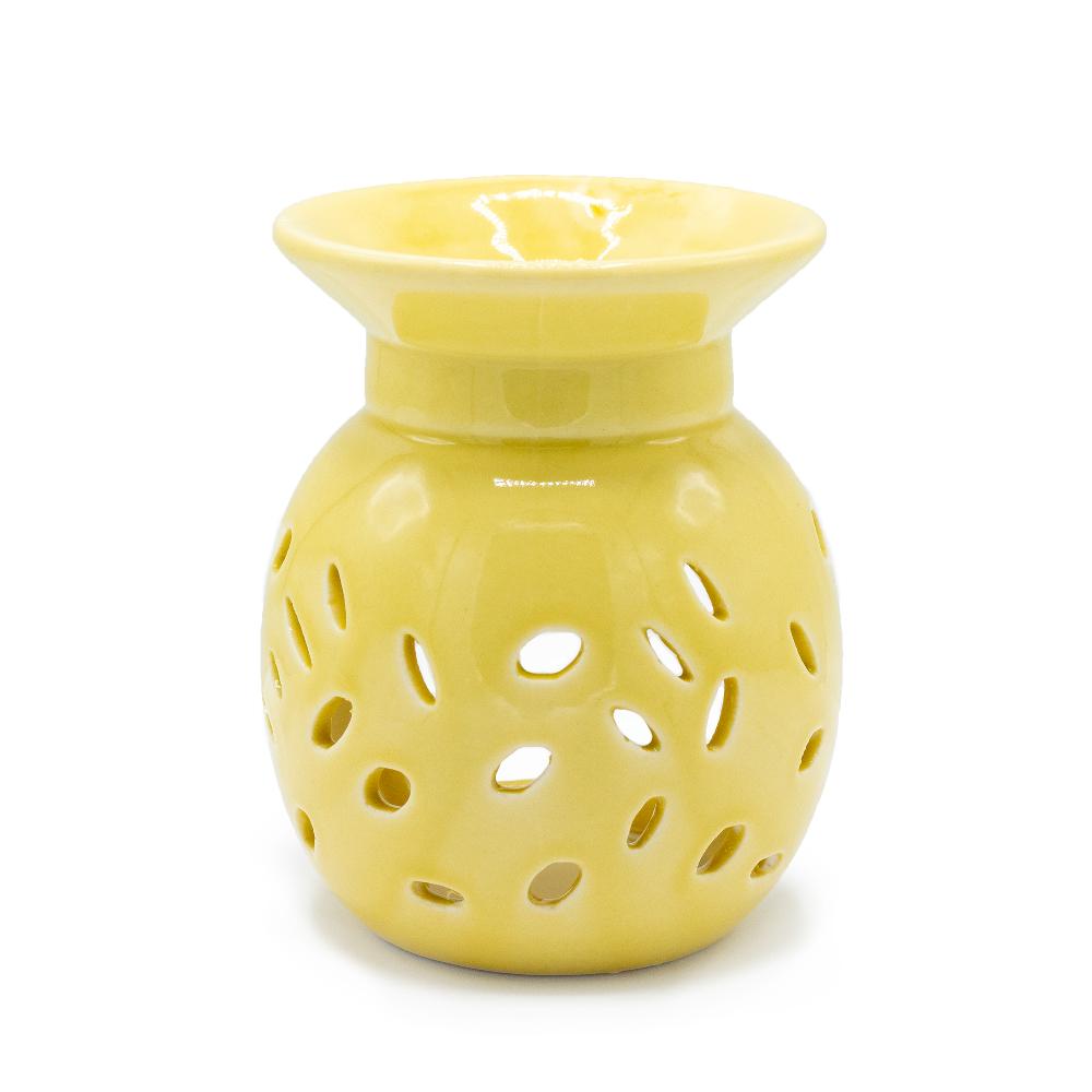3x Floral Oil Burner - Orange