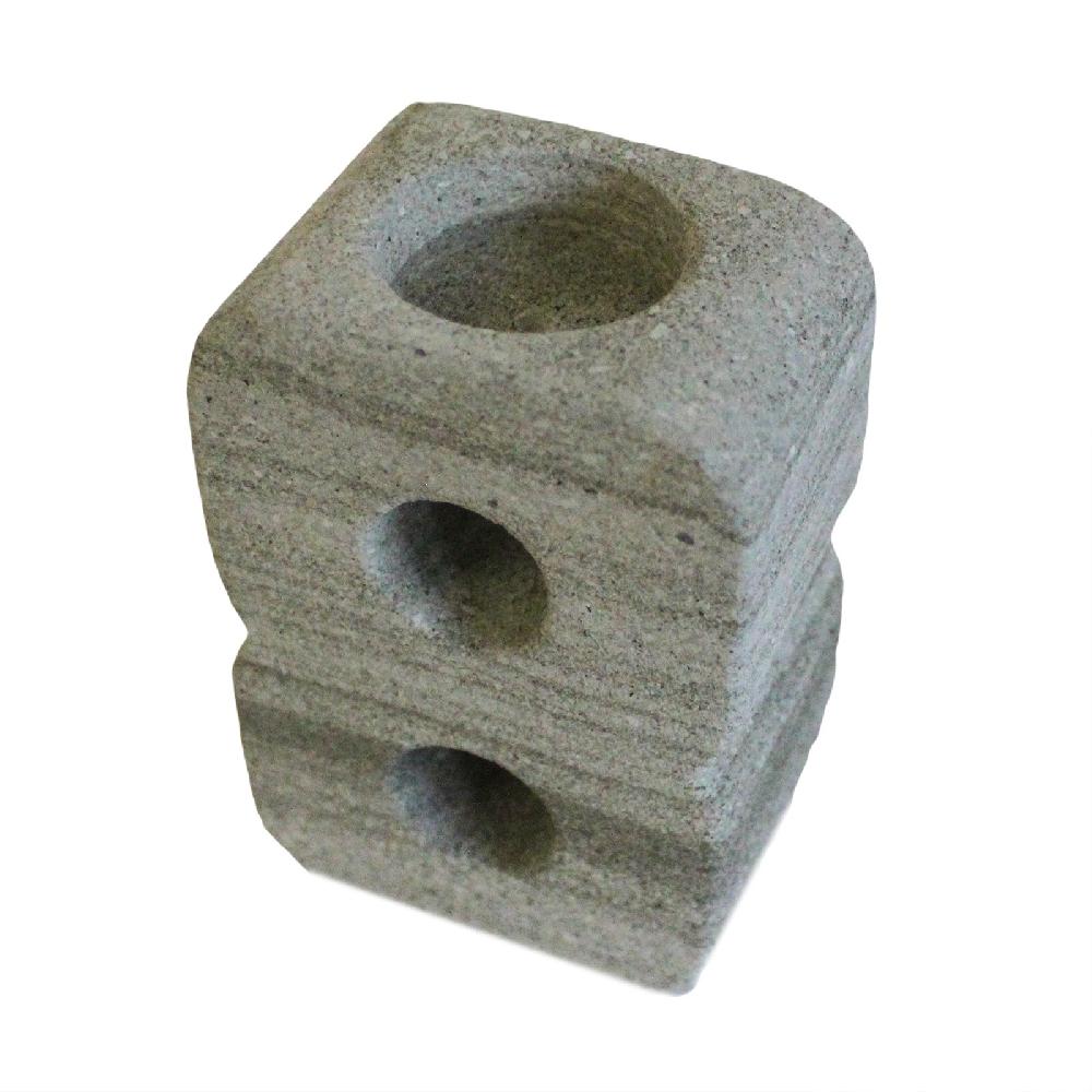3x No.8 Granite Candle Holder