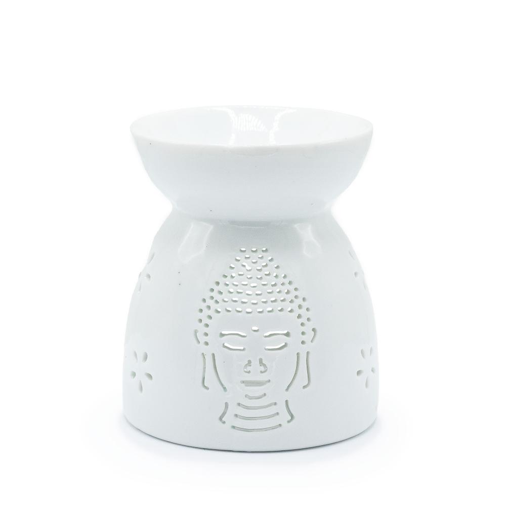 3x Oil Burner Buddha Cut Out- White