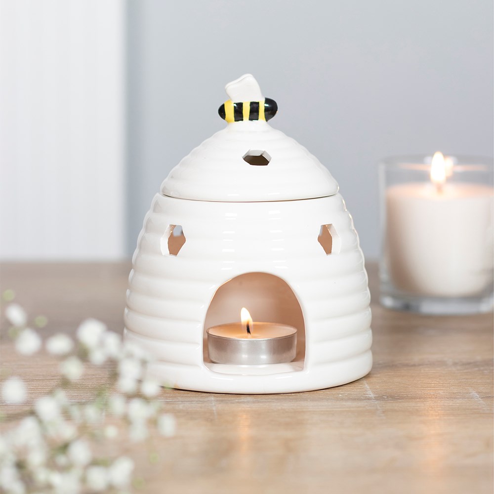 3x White Beehive Oil Burner