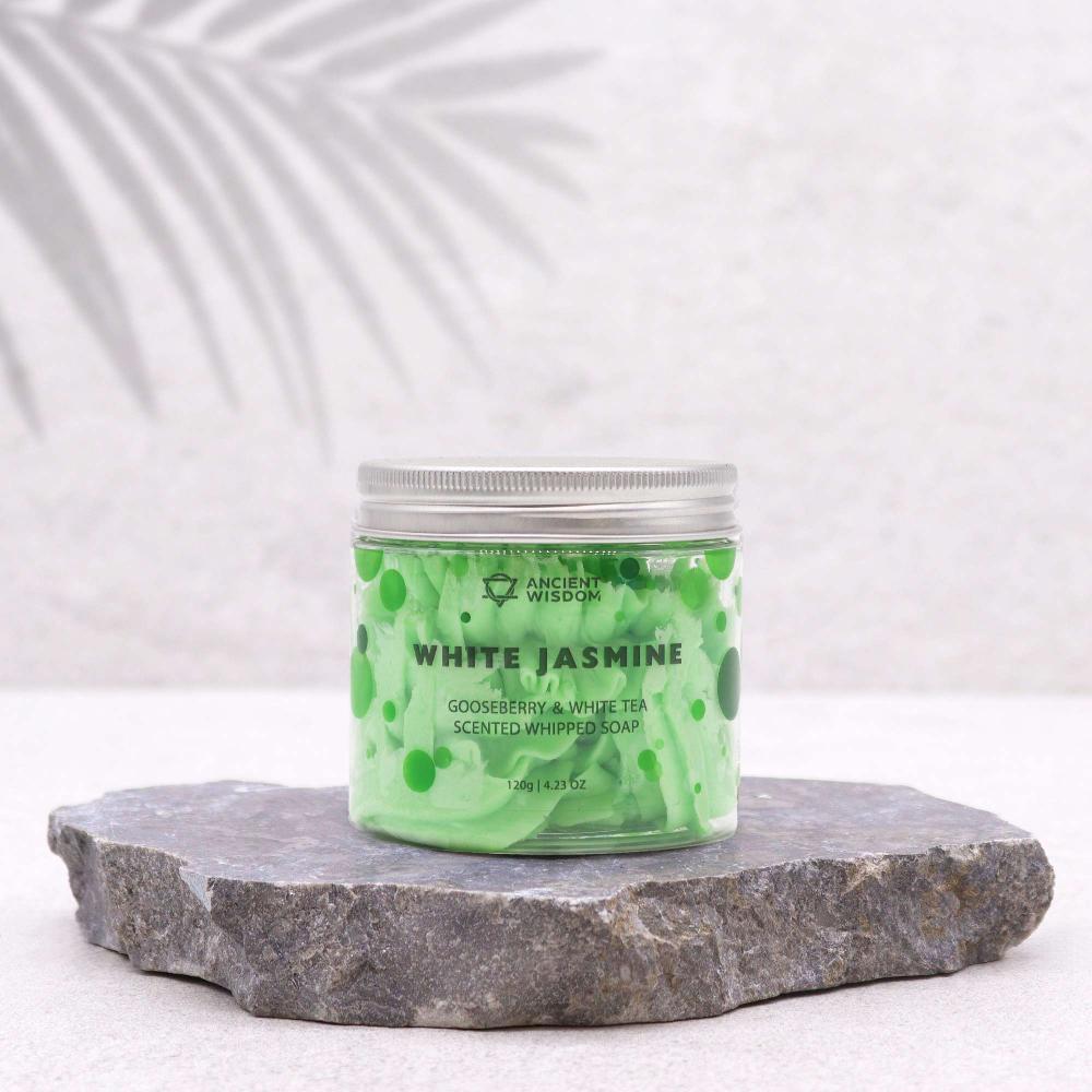 3x White Jasmine Whipped Soap 120g
