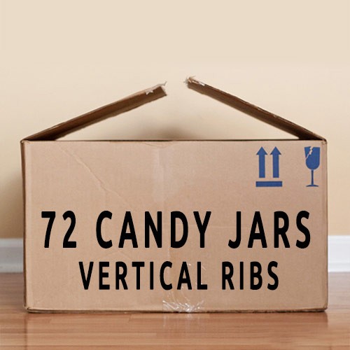 48x Candy Jars - Vertical Ribs - CARTON