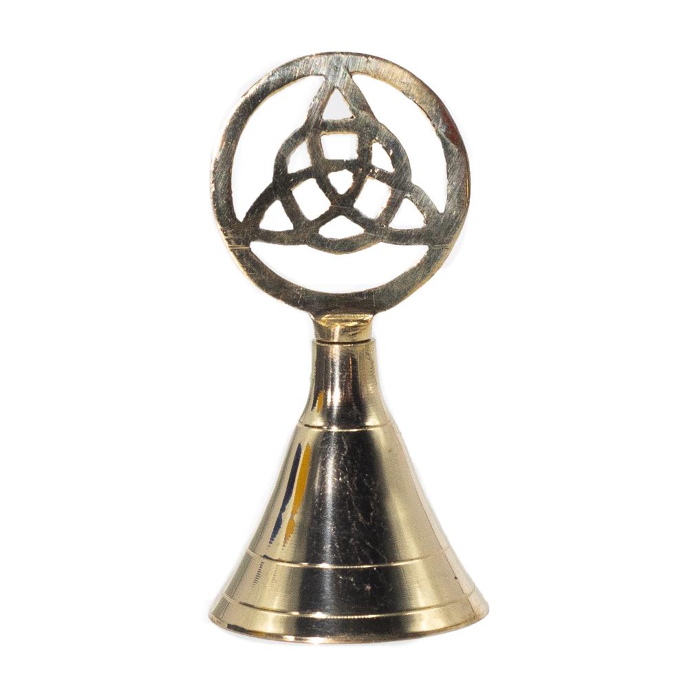 4x Altar Brass Bell - Triquetra