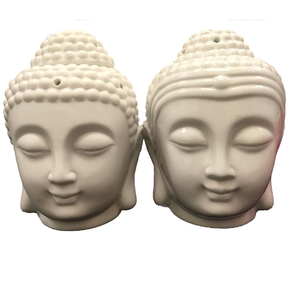 4x Buddah Head Oil Burner - White