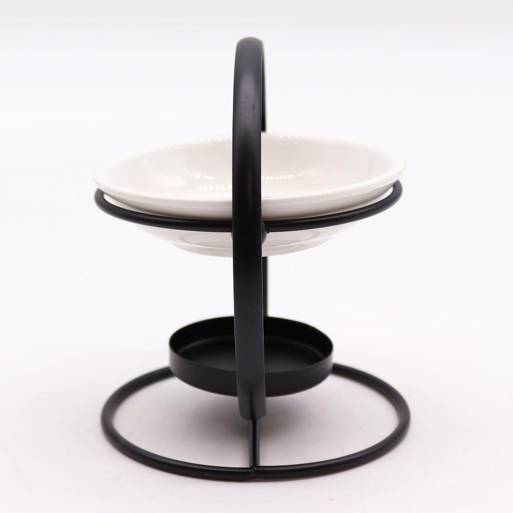 4x Ceramic & Metal Round Stand