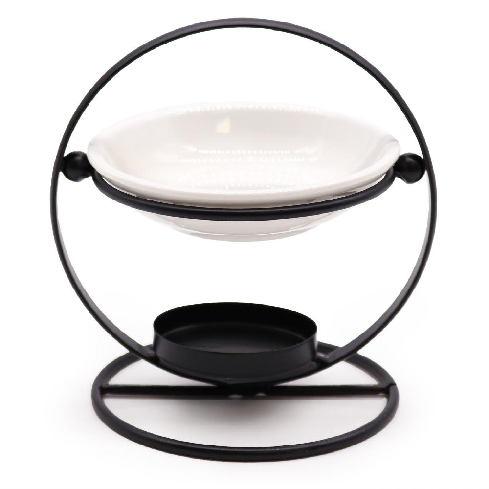 4x Ceramic & Metal Round Stand