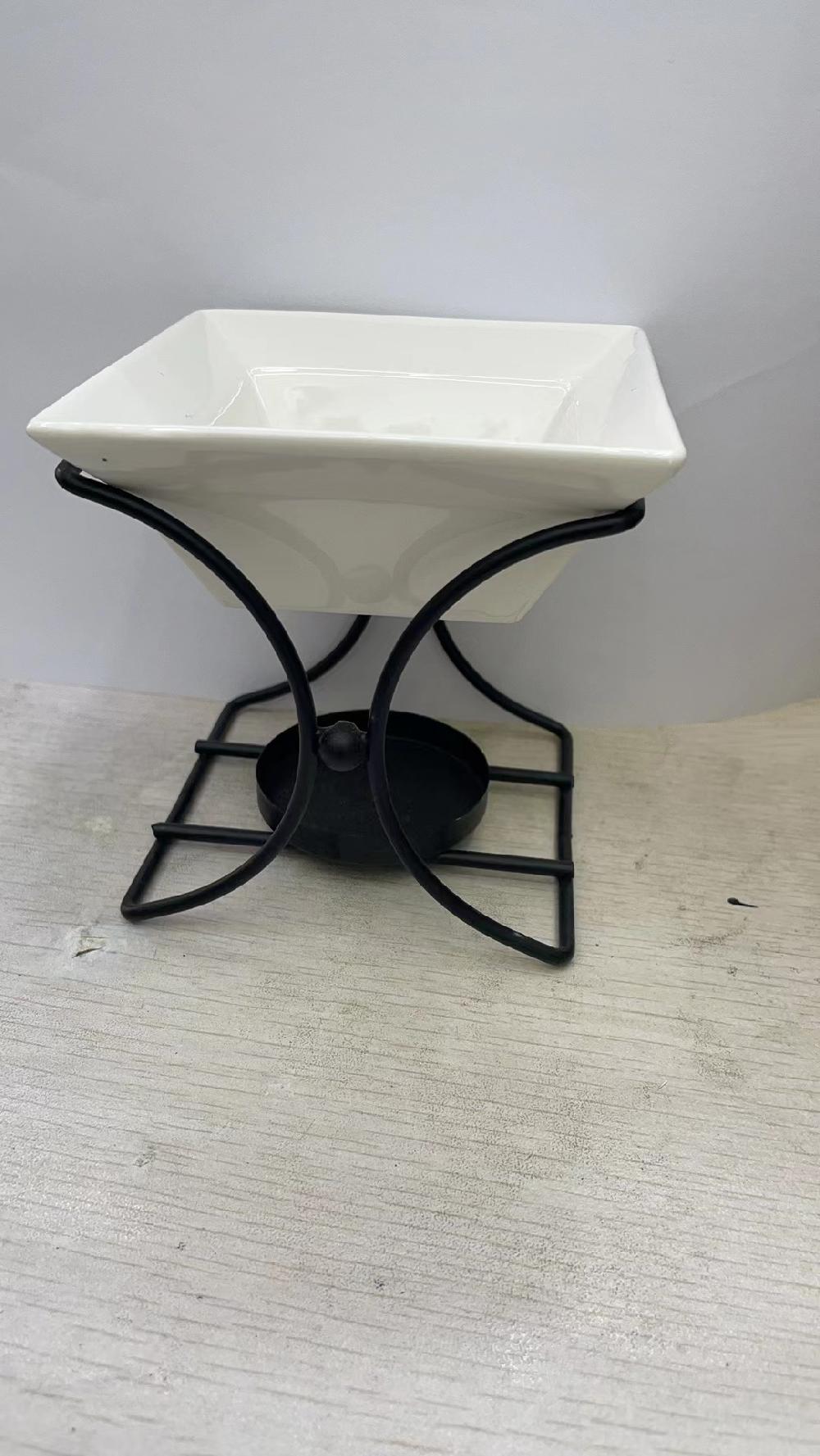 4x Ceramic & Metal Square Stand